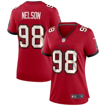 womens nike anthony nelson red tampa bay buccaneers game jer